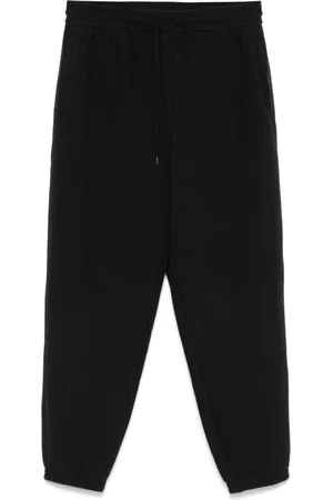 Emporio Armani Spodnie, Mężczyzna, Czarny, S, Czarne Spodnie z Troczkiem i Kieszeniami