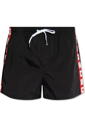Dsquared2 Stroje kąpielowe, Mężczyzna, Czarny, L, Szorty kąpielowe z logo