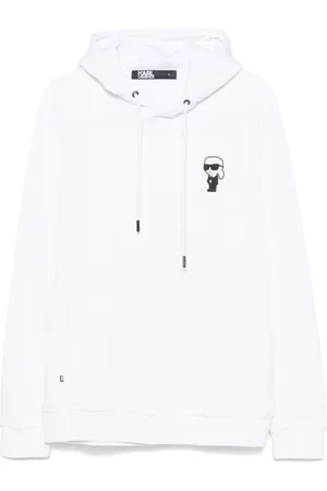 Karl Lagerfeld Bluzy, Mężczyzna, Biały, M, Hoodie