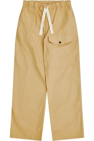 DRIES VAN NOTEN Spodnie, Mężczyzna, Beżowy, S, Beżowe Bawełniane Spodnie Pannoch 1147