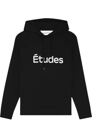 Etudes Bluzy, Mężczyzna, Czarny, XL, Czarny Regular Bluza z kapturem