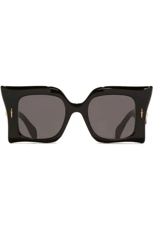 Cutler and Gross Akcesoria, Kobieta, Czarny, ONE SIZE, Meduza Czarne Okulary Motylek