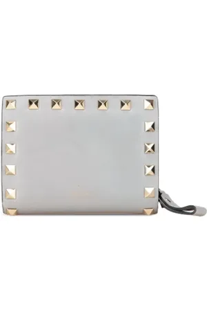 VALENTINO Pre-owned, Kobieta, Szary, ONE SIZE, Skóra, Pre-owned skórzane portfele
