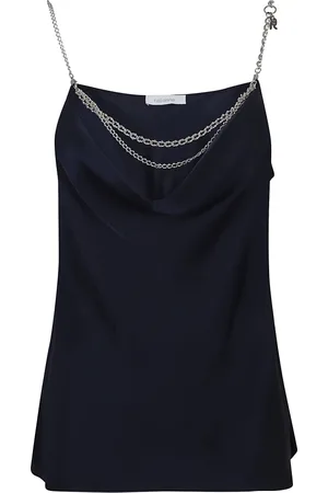 Paco rabanne Koszulki, Kobieta, Niebieski, S, Niebieski Top dla Kobiet