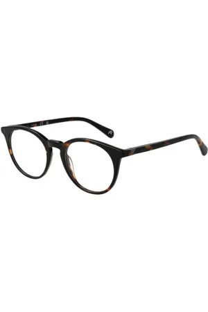 Guess Akcesoria, Mężczyzna, brązowy, ONE SIZE, Brązowe Okrągłe Oprawki Optyczne z Acetatowymi Soczewkami