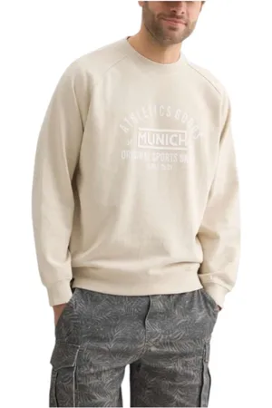 Munich Bluzy, Mężczyzna, Beżowy, XL, Lifestyle Crew Sweatshirt