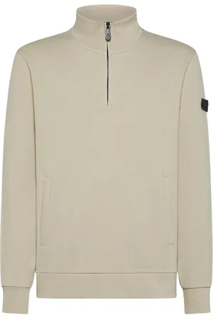 Peuterey Bluzy, Mężczyzna, Beżowy, XL, Half Zip Sweter Dory Tapioca