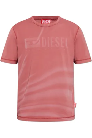 Diesel Koszulki, Mężczyzna, Różowy, M, Bawełna, T-shirt T-Adjust-R13