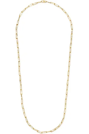 Gucci Akcesoria, Kobieta, Żółty, ONE SIZE, Ybb 744423001 Link to Love naszyjnik z 18-karatowego złota