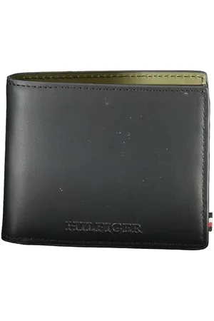 Tommy Hilfiger Akcesoria, Mężczyzna, Czarny, ONE SIZE, Skóra, Czarny skórzany portfel