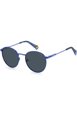 Polaroid Akcesoria, unisex, Niebieski, ONE SIZE, Niebieskie Okulary Przeciwsłoneczne ze Stali Nierdzewnej Unisex