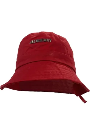 Jacquemus Pre-owned, Kobieta, Czerwony, ONE SIZE, Bawełna, Pre-owned Cotton hats