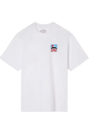 Edwin Koszulki, Mężczyzna, Biały, XL, Fuji San Sunset Print T-shirt