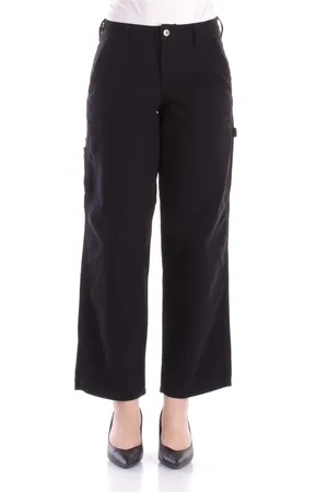 Dickies Spodnie, Kobieta, Czarny, W26, Bawełna, Bawełniane spodnie z zamkiem błyskawicznym
