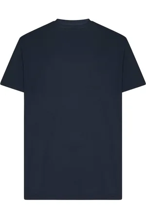LOW BRAND Koszulki, Mężczyzna, Niebieski, 3XL, Niebieskie T-shirty i Pola Ribbed Crewneck