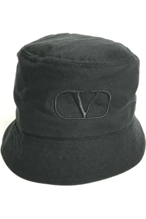 VALENTINO Pre-owned, Kobieta, Czarny, ONE SIZE, Bawełna, Pre-owned Cotton hats