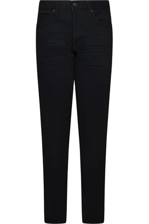 Tom Ford Jeansy, Mężczyzna, Czarny, W30, Zamsz, Czarne Dżinsy Slim Fit