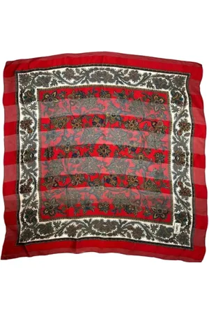 Saint Laurent Pre-owned, Kobieta, Czerwony, ONE SIZE, Bawełna, Pre-owned Cotton scarves