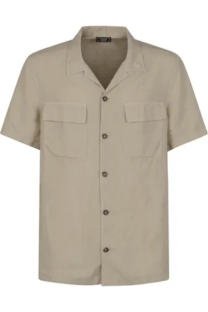 PESERICO SIGN Koszule, Mężczyzna, Beżowy, 2XL, Beżowa Koszula Męska