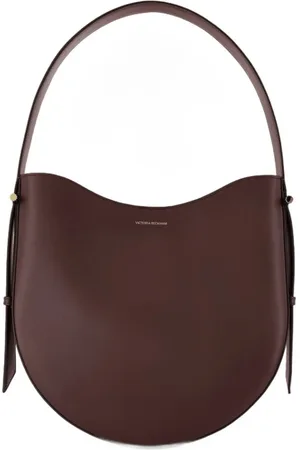 Victoria Beckham Torebki, Kobieta, Czerwony, ONE SIZE, Bordowa Skórzana Torba na Ramię