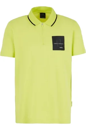 Armani Exchange Koszulki, Mężczyzna, Zielony, S, Zielony Polo T-shirty i Polosy