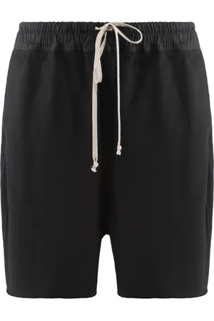 Rick Owens Szorty, Mężczyzna, Czarny, S, Bawełniane szorty z bocznymi rozporkami