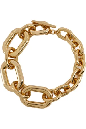 Paco rabanne Akcesoria, Kobieta, Żółty, ONE SIZE, Złoty Naszyjnik XL Link