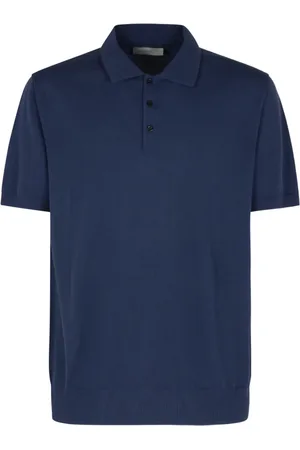 CANALI Koszulki, Mężczyzna, Niebieski, 2XL, Niebieskie T-shirty i Polosy Punto Calado