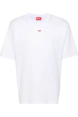 Diesel Koszulki, Mężczyzna, Biały, L, Białe T-shirty i Pola