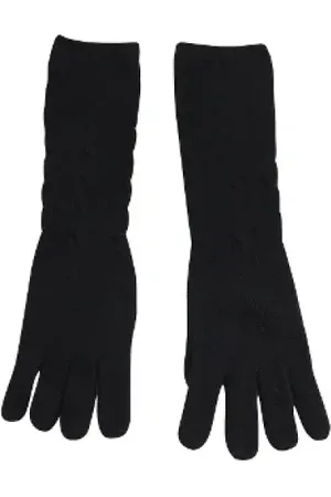 Ralph Lauren Pre-owned, Kobieta, Czarny, ONE SIZE, Kaszmir, Pre-owned Wool gloves