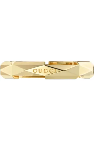 Gucci Akcesoria, Kobieta, Żółty, 55 MM, Ybc 662177001 - 18kt złoto żółte - Link to Love studded ring in 18kt złoto żółte