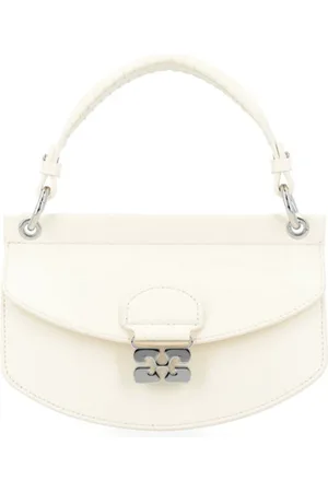 Ganni Torebki, Kobieta, Beżowy, ONE SIZE, Mini Torba z Uchwytem w Egret