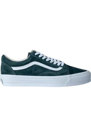 Vans Buty, Mężczyzna, Zielony, 43 EU, Zamsz, Suede Leather Sneakers z Logo Print