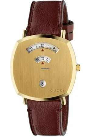 Gucci Akcesoria, Mężczyzna, brązowy, ONE SIZE, Stylowy Funkcjonalny Pasek Zegarek