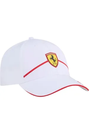 PUMA Akcesoria, Mężczyzna, Biały, ONE SIZE, Ferrari Emblemat Haftowany Stylowy Kapelusz