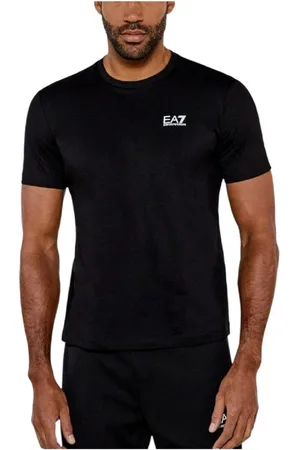 Emporio Armani Koszulki, Mężczyzna, Czarny, S, Ikoniczny T-shirt z Logo, Mieszanka Bawełny