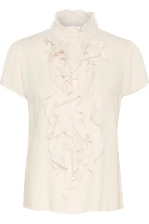 Saint Tropez Bluzki, Kobieta, Biały, XL, Len, Blouses