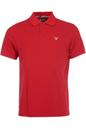 Barbour Koszulki, Mężczyzna, Czerwony, XL, Bawełna, Tartan Pique Polo Shirt Dress