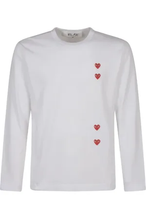 Comme des Garçons Koszulki, Mężczyzna, Biały, M, Biała Koszulka z Nadrukiem Logo