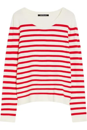 pennyblack Swetry, Kobieta, Czerwony, XL, Czerwony Paski Slim Fit Długi Rękaw
