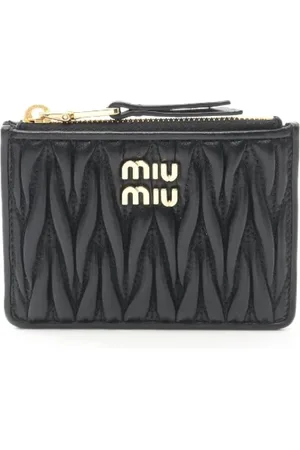 Miu Miu Pre-owned, Kobieta, Czarny, ONE SIZE, Skóra, Pre-owned skórzane portfele