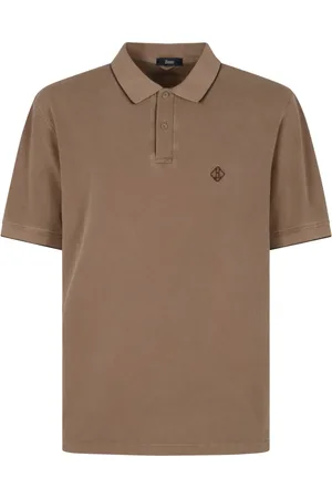 HERNO Koszulki, Mężczyzna, brązowy, 2XL, Polo w pigmentowanych T-shirtach i Polosach