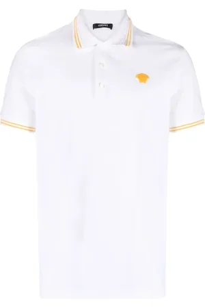 VERSACE Koszulki, Mężczyzna, Biały, M, Białe T-shirty i Pola