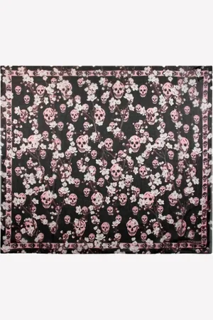 Alexander McQueen Akcesoria, Kobieta, Czarny, ONE SIZE, Silk scarves