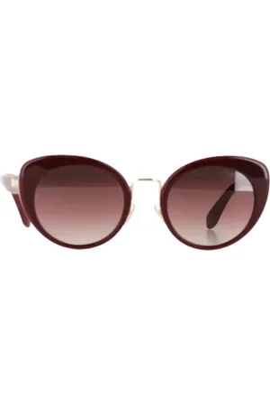 Miu Miu Pre-owned, Kobieta, Czerwony, ONE SIZE, Pre-owned Acetate sunglasses