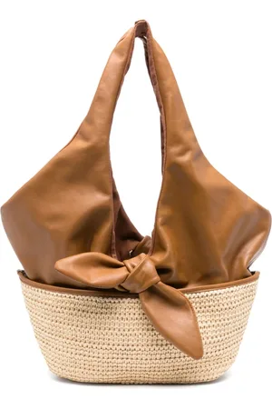 Hereu Torebki, Kobieta, brązowy, ONE SIZE, Brązowa Torebka z Otwartym Dachem Foliage