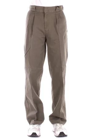 Dickies Spodnie, Mężczyzna, Zielony, W34, Bawełna, Zielone Spodnie z Logo z Tyłu