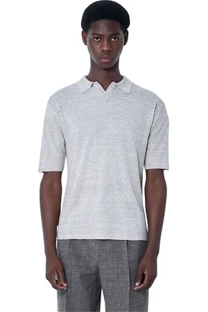 The Row Koszulki, Mężczyzna, Beżowy, L, Len, Pikowany Linowy Polo Top