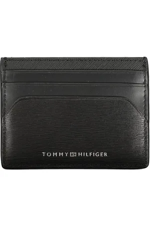Tommy Hilfiger Akcesoria, Mężczyzna, Czarny, ONE SIZE, Skóra, Czarny Skórzany Portfel