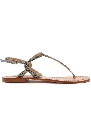 Maliparmi Buty, Kobieta, Szary, 41 EU, Cięcia I Koraliki Sandał